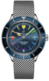 Breitling Superocean Heritage '57 Special Edition II Blue Dial Silver Mesh Bracelet Watch for Men - A103702A1C1A1