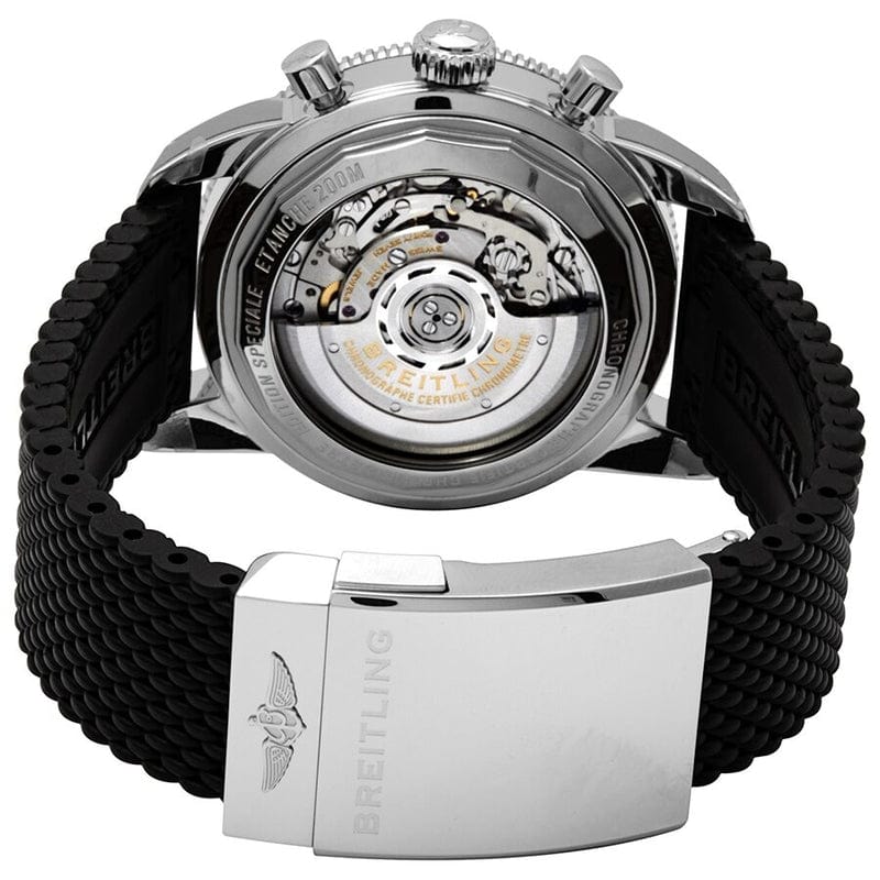 Breitling Superocean Heritage B01 Chronograph 44 Blue Dial Black Mesh Bracelet Watch for Men - AB0162121C1S1