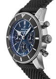 Breitling Superocean Heritage B01 Chronograph 44 Blue Dial Black Mesh Bracelet Watch for Men - AB0162121C1S1