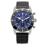 Breitling Superocean Heritage B01 Chronograph 44 Blue Dial Black Mesh Bracelet Watch for Men - AB0162121C1S1