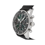 Breitling Superocean Heritage B01 Chronograph 44 Limited Edition Green Dial Black Mesh Bracelet Watch for Men - AB01621A1L1S1