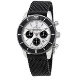 Breitling Superocean Heritage B01 Chronograph 44 Silver Dial Black Mesh Bracelet Watch for Men - AB0162121G1S1