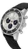 Breitling Superocean Heritage B01 Chronograph 44 Silver Dial Black Mesh Bracelet Watch for Men - AB0162121G1S1