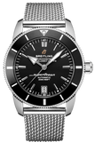 Breitling Superocean Heritage B20 Automatic 42 Black Dial Silver Mesh Bracelet Watch for Men - AB2010121B1A1