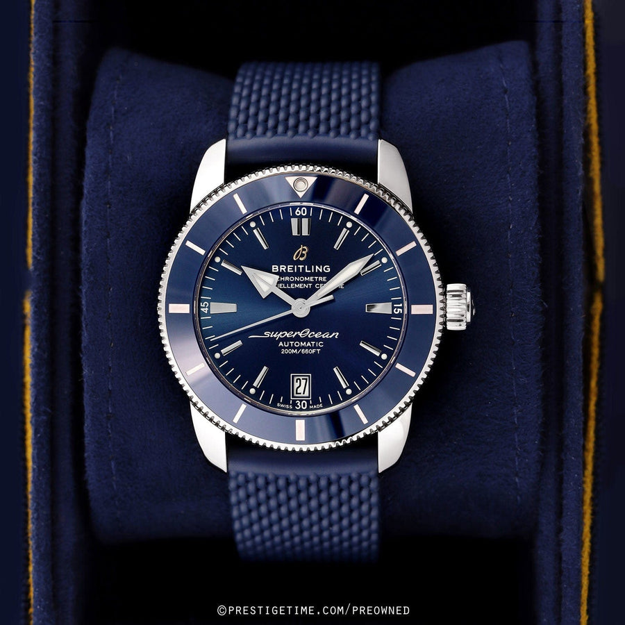 Breitling Superocean Heritage B20 Automatic 42 Blue Dial Blue Mesh Bracelet Watch for Men - AB2010161C1S1