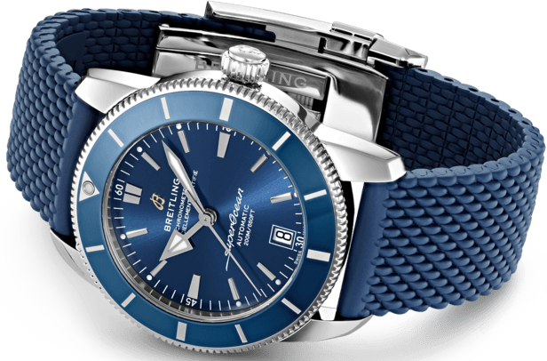 Breitling Superocean Heritage B20 Automatic 42 Blue Dial Blue Mesh Bracelet Watch for Men - AB2010161C1S1