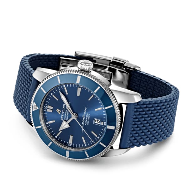 Breitling Superocean Heritage B20 Automatic 42 Blue Dial Blue Mesh Bracelet Watch for Men - AB2010161C1S1