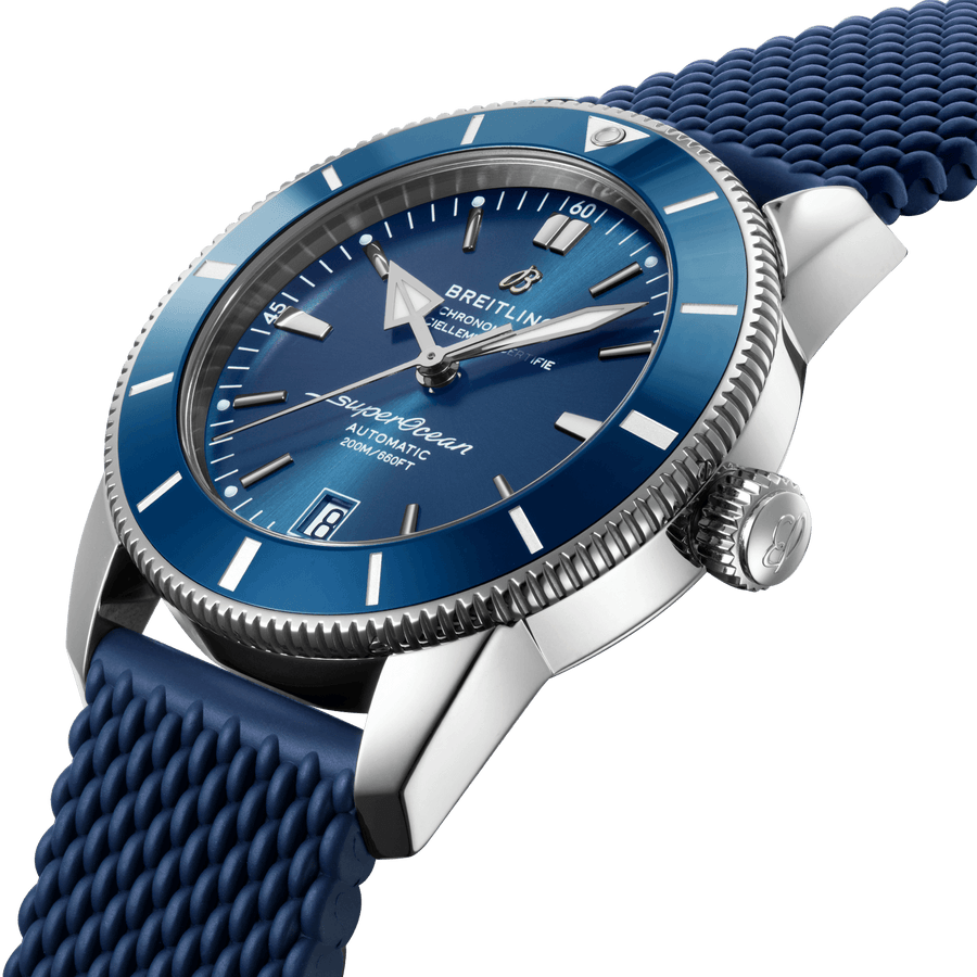 Breitling Superocean Heritage B20 Automatic 42 Blue Dial Blue Mesh Bracelet Watch for Men - AB2010161C1S1