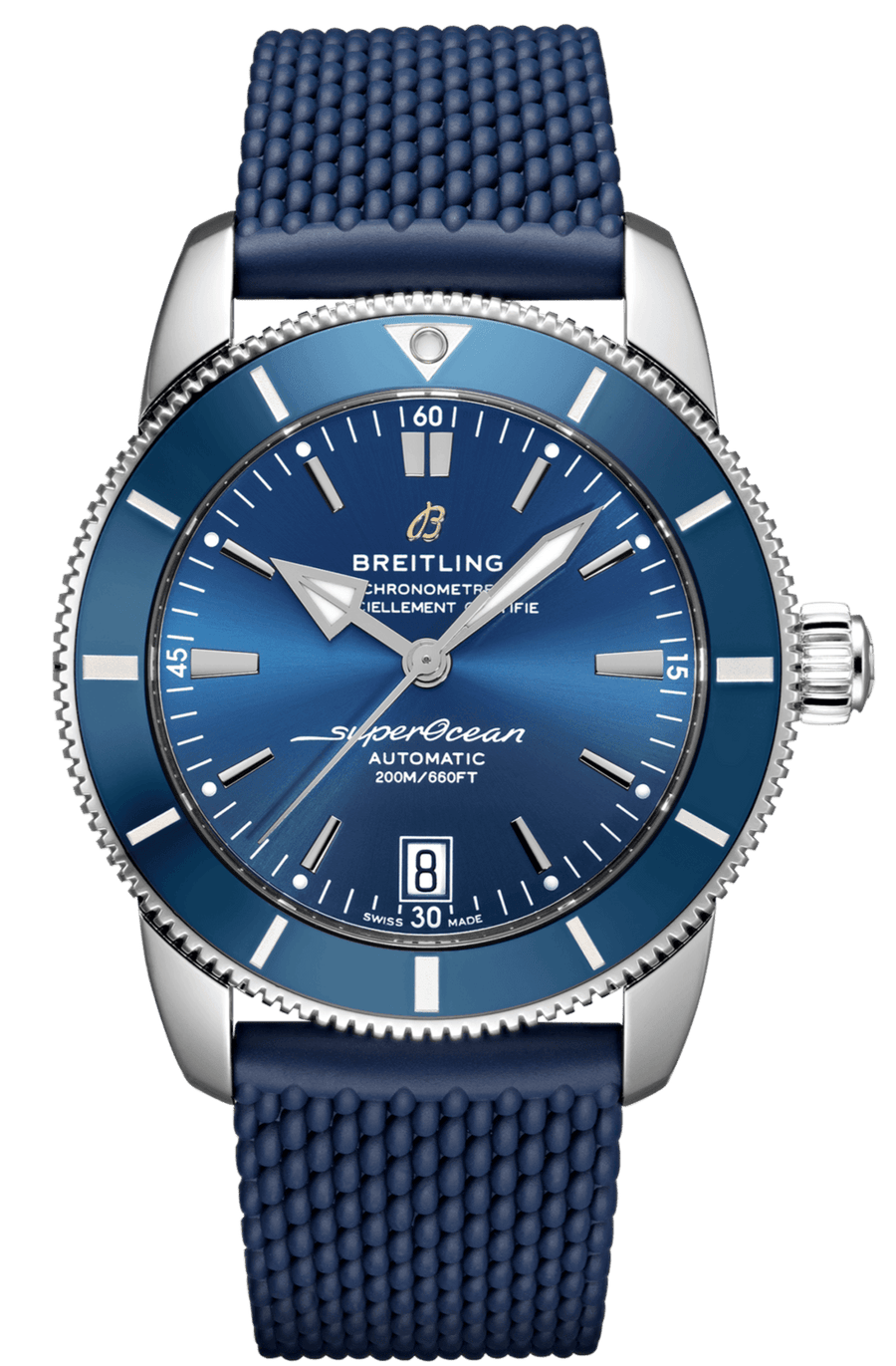Breitling Superocean Heritage B20 Automatic 42 Blue Dial Blue Mesh Bracelet Watch for Men - AB2010161C1S1