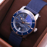 Breitling Superocean Heritage B20 Automatic 42 Blue Dial Blue Mesh Bracelet Watch for Men - UB2010161C1S1
