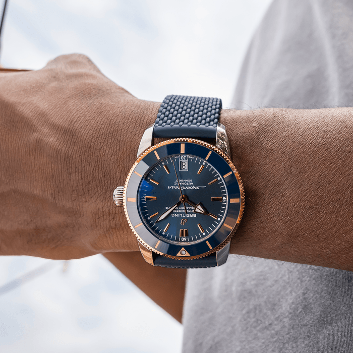 Breitling Superocean Heritage B20 Automatic 42 Blue Dial Blue Mesh Bracelet Watch for Men - UB2010161C1S1