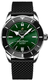 Breitling Superocean Heritage B20 Automatic 42 Green Dial Black Mesh Bracelet Watch for Women - AB2010121L1S1
