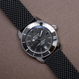 Breitling Superocean Heritage B20 Automatic 44 Black Dial Black Mesh Bracelet Watch for Men - AB2030121B1S1