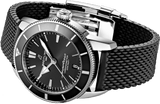 Breitling Superocean Heritage B20 Automatic 44 Black Dial Black Mesh Bracelet Watch for Men - AB2030121B1S1