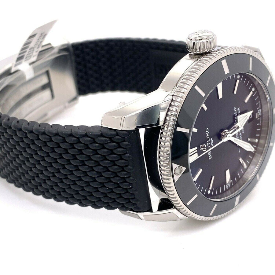 Breitling Superocean Heritage B20 Automatic 44 Black Dial Black Mesh Bracelet Watch for Men - AB2030121B1S1