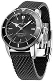 Breitling Superocean Heritage B20 Automatic 44 Black Dial Black Mesh Bracelet Watch for Men - AB2030121B1S1