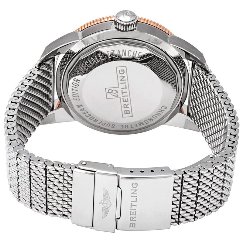 Breitling Superocean Heritage B20 Automatic 44 Black Dial Silver Mesh Bracelet Watch for Men - UB2030121B1A1
