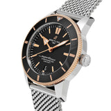 Breitling Superocean Heritage B20 Automatic 44 Black Dial Silver Mesh Bracelet Watch for Men - UB2030121B1A1