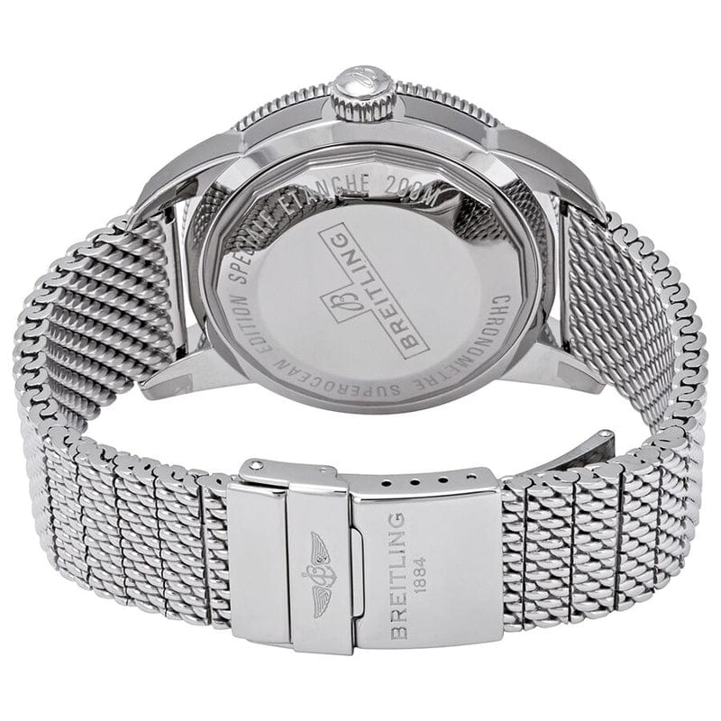 Breitling Superocean Heritage B20 Automatic 44 Blue Dial Silver Mesh Bracelet Watch for Men - AB2030161C1A1