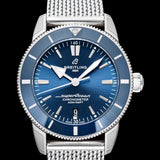 Breitling Superocean Heritage B20 Automatic 44 Blue Dial Silver Mesh Bracelet Watch for Men - AB2030161C1A1