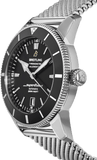 Breitling Superocean Heritage B20 Automatic 46 Black Dial Silver Mesh Bracelet Watch for Men - AB2020121B1A1