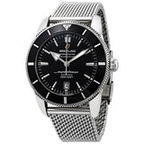 Breitling Superocean Heritage B20 Automatic 46 Black Dial Silver Mesh Bracelet Watch for Men - AB2020121B1A1