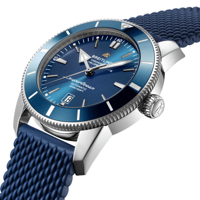 Breitling Superocean Heritage B20 Automatic 46 Blue Dial Blue Mesh Bracelet Watch for Men - AB2020161C1S1