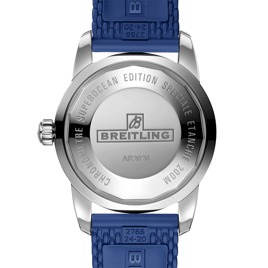 Breitling Superocean Heritage B20 Automatic 46 Blue Dial Blue Mesh Bracelet Watch for Men - AB2020161C1S1