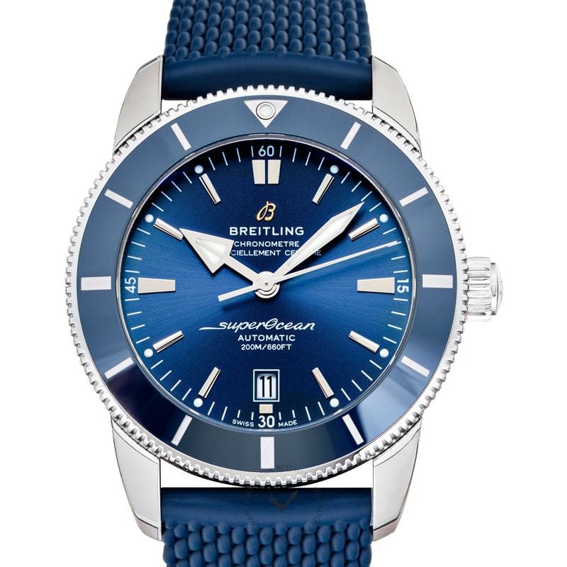 Breitling Superocean Heritage B20 Automatic 46 Blue Dial Blue Mesh Bracelet Watch for Men - AB2020161C1S1