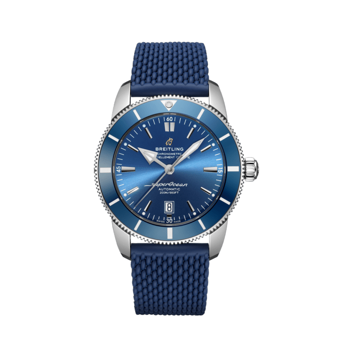 Breitling Superocean Heritage B20 Automatic 46 Blue Dial Blue Mesh Bracelet Watch for Men - AB2020161C1S1
