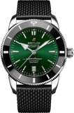 Breitling Superocean Heritage B20 Automatic 46 Green Dial Black Mesh Bracelet Watch for Men - AB2020121L1S1