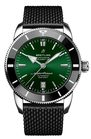 Breitling Superocean Heritage B20 Automatic 46 Green Dial Black Mesh Bracelet Watch for Men - AB2020121L1S1