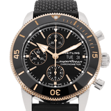 Breitling Superocean Heritage Chronograph 44 Black Dial Black Mesh Bracelet Watch for Men - U13313121B1S1