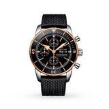 Breitling Superocean Heritage Chronograph 44 Black Dial Black Mesh Bracelet Watch for Men - U13313121B1S1
