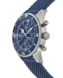 Breitling Superocean Heritage Chronograph 44 Blue Dial Blue Mesh Bracelet Watch for Men - A13313161C1S1