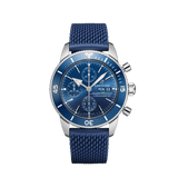 Breitling Superocean Heritage Chronograph 44 Blue Dial Blue Mesh Bracelet Watch for Men - A13313161C1S1