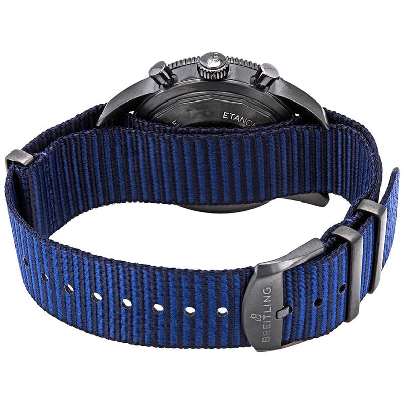 Breitling Superocean Heritage Chronograph 44 Outerknown Blue Dial Blue NATO Strap Watch for Men - M133132A1C1W1