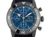 Breitling Superocean Heritage Chronograph 44 Outerknown Blue Dial Blue NATO Strap Watch for Men - M133132A1C1W1