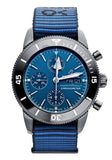 Breitling Superocean Heritage Chronograph 44 Outerknown Blue Dial Blue NATO Strap Watch for Men - M133132A1C1W1