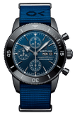 Breitling Superocean Heritage Chronograph 44 Outerknown Blue Dial Blue NATO Strap Watch for Men - M133132A1C1W1