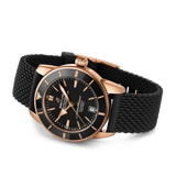Breitling Superocean Heritage II B20 42mm Black Dial Black Mesh Bracelet Mens Watch - UB2010121B1S1