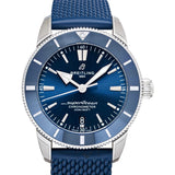 Breitling Superocean Heritage II B20 44mm Blue Dial Blue Rubber Strap Mens Watch - AB2030161C1S1