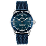 Breitling Superocean Heritage II B20 44mm Blue Dial Blue Rubber Strap Mens Watch - AB2030161C1S1