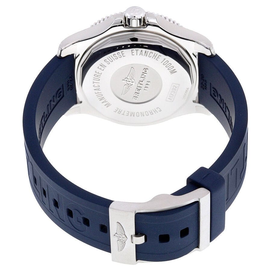 Breitling Superocean II 44mm Blue Dial Blue Rubber Strap Watch for Men - A17392D8/C910/158S/A20SS.1