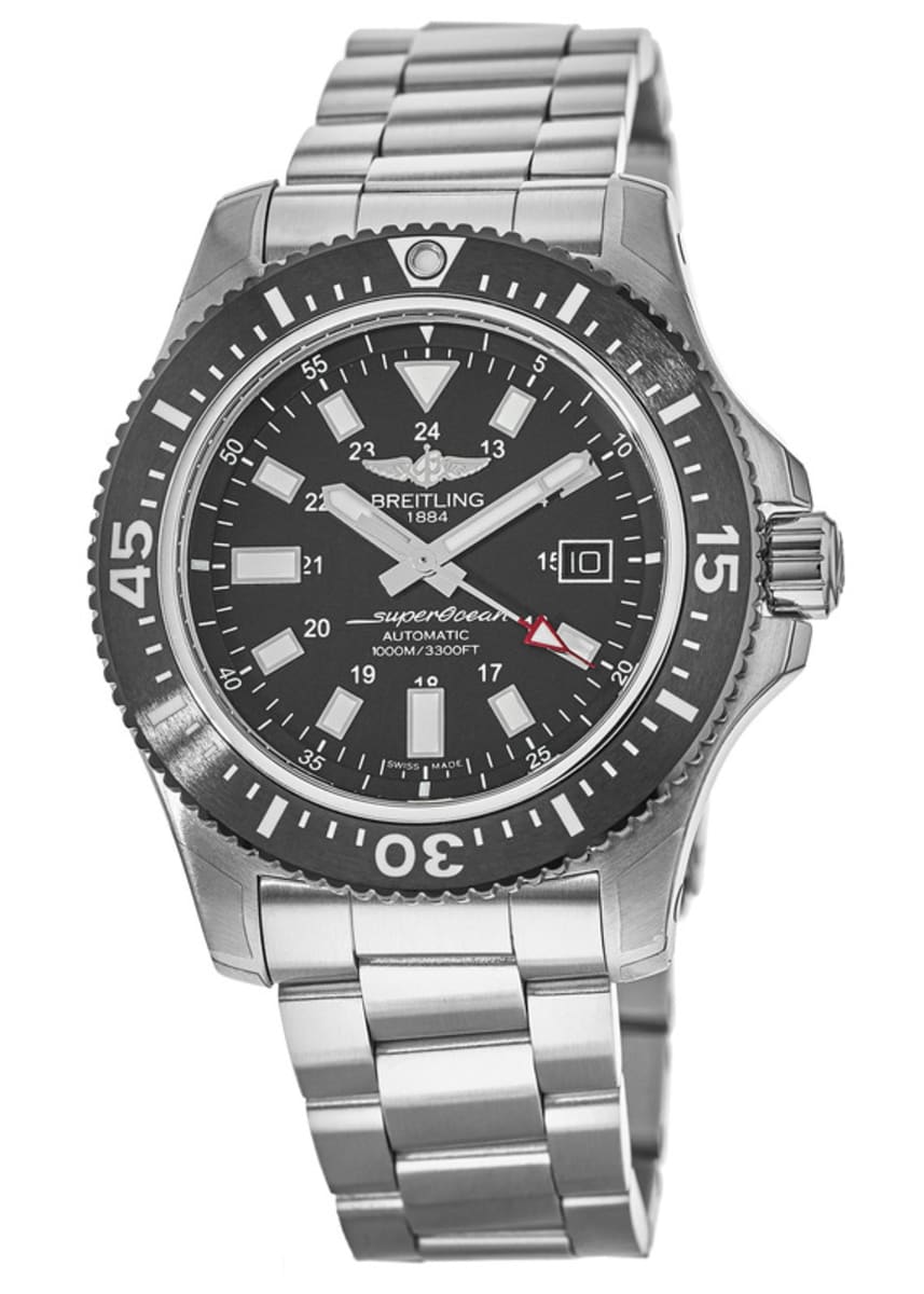 Breitling Superocean II Special 44mm Black Dial Silver Steel Strap Watch for Men - Y1739310/BF45/162A