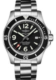 Breitling Superocean Automatic 44mm Black Dial Silver Steel Strap Watch for Men - A17367D71B1A1