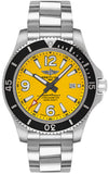 Breitling Superocean Automatic 44mm Yellow Dial Silver Steel Strap Watch for Men - A17375211/1A1