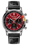 Breitling Top Time B01 Chevrolet Corvette Red Dial Black Leather Strap Watch for Men - AB01761A1K1X1