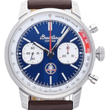 Breitling Top Time B01 Shelby Cobra Blue Dial Brown Leather Strap Watch for Men - AB01763A1C1X1