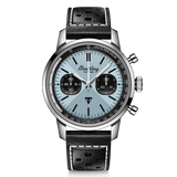 Breitling Top Time B01 Triumph Blue Dial Black Leather Strap Watch for Men - AB01764A1C1X1